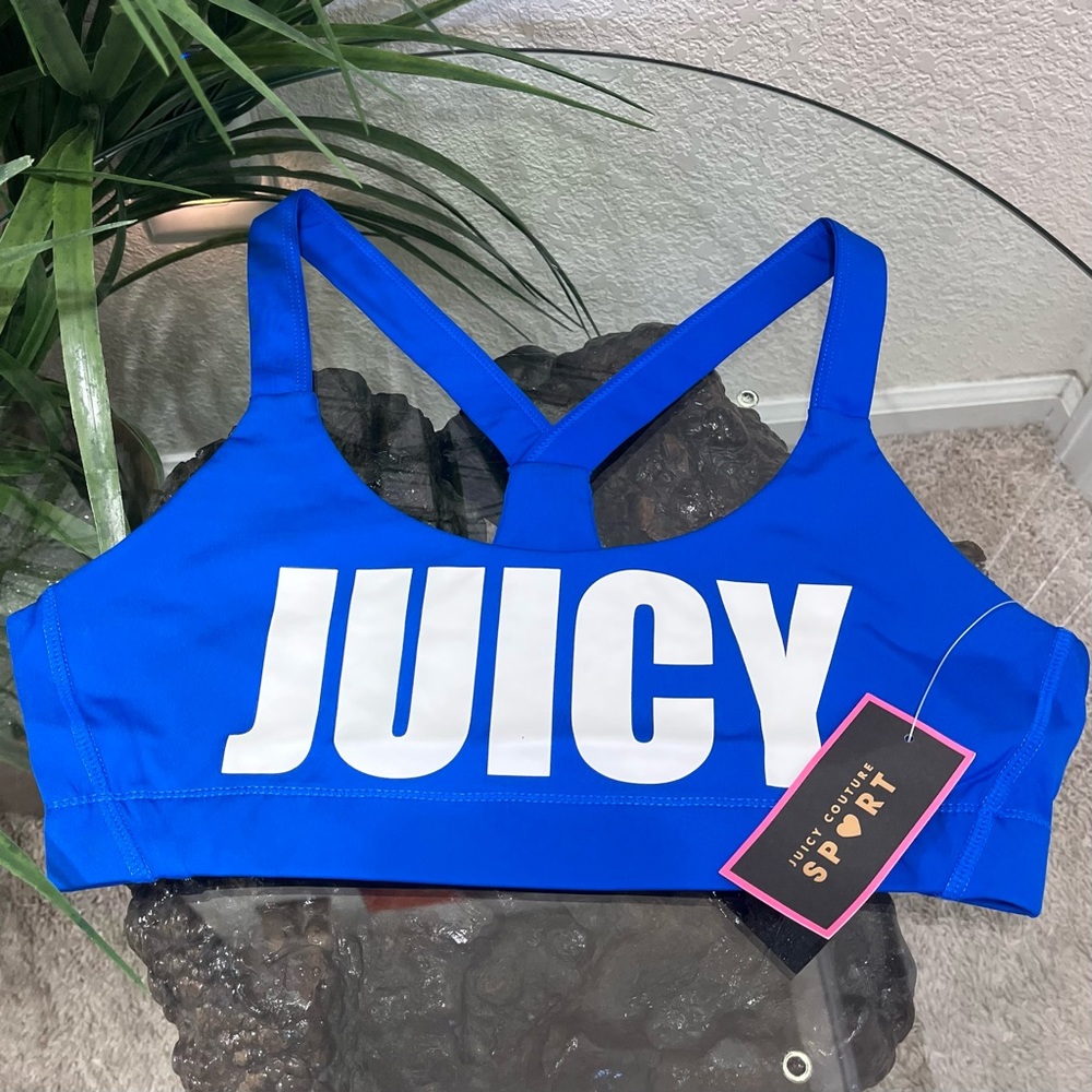 💖NWT💖 JUICY COUTURE Electric Blue Sports Bra Size Small - Picture 6 of 6